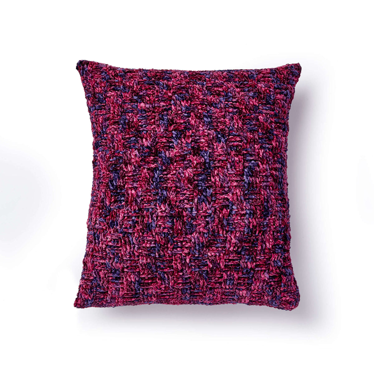 Crochet Pillow made in Bernat Crushed Velvet yarn