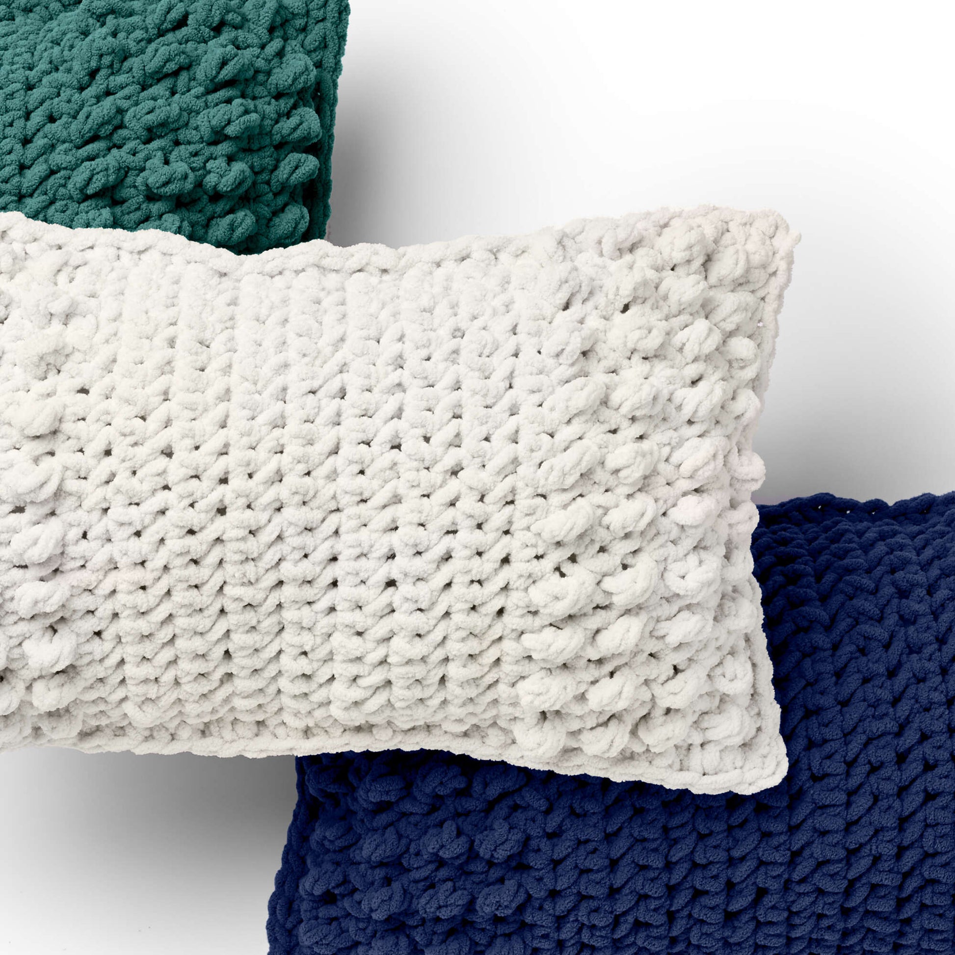 Free Bernat Ending With A Bobble Crochet Pillow Set Pattern