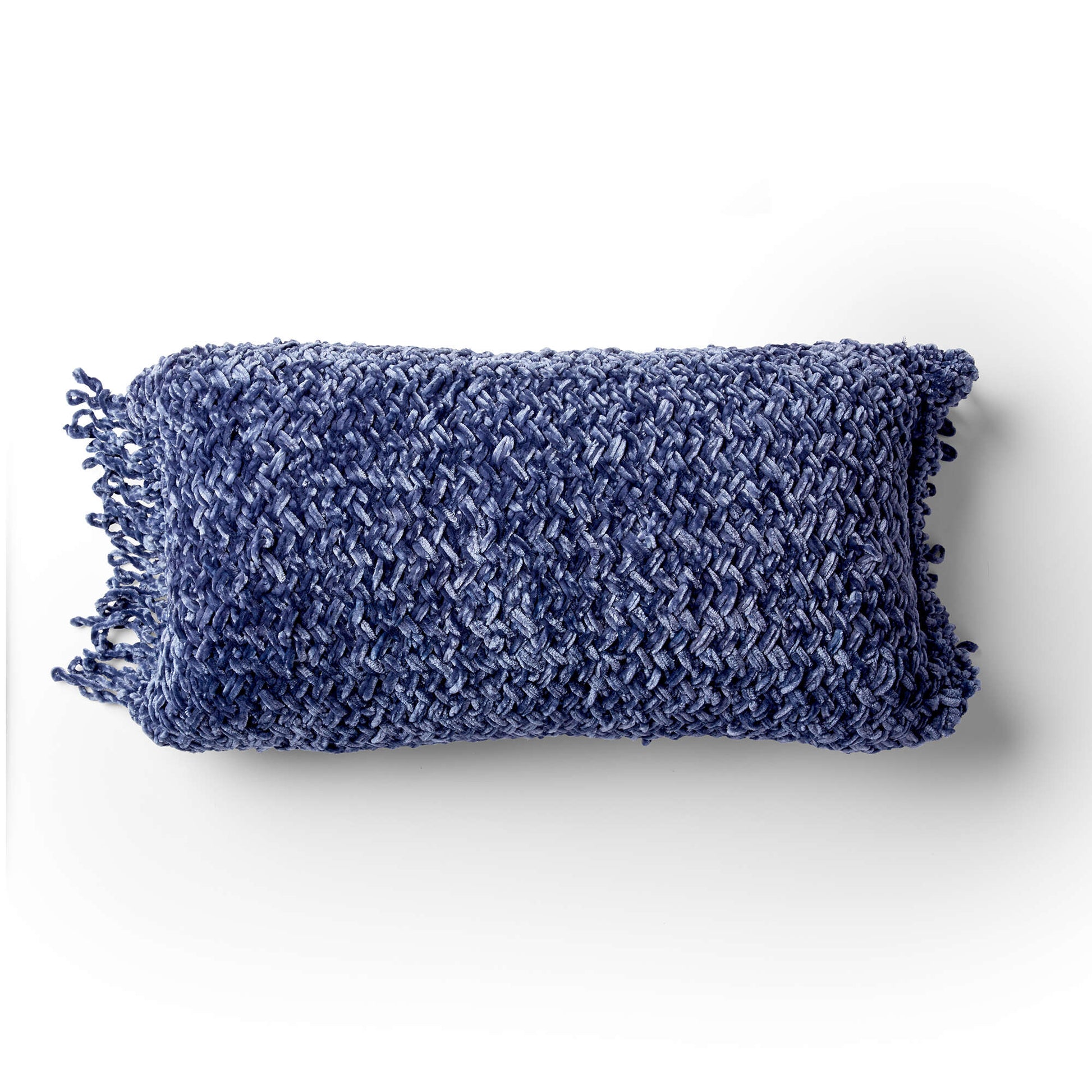 Free Bernat Diagonal Basketweave Knit Stitch Pillow Pattern