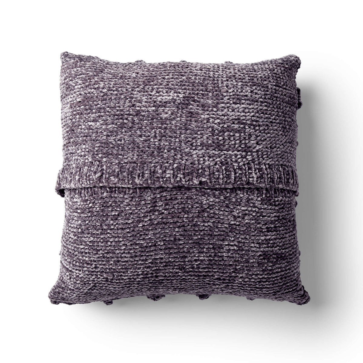 Knit Pillow made in Bernat Velvet yarn
