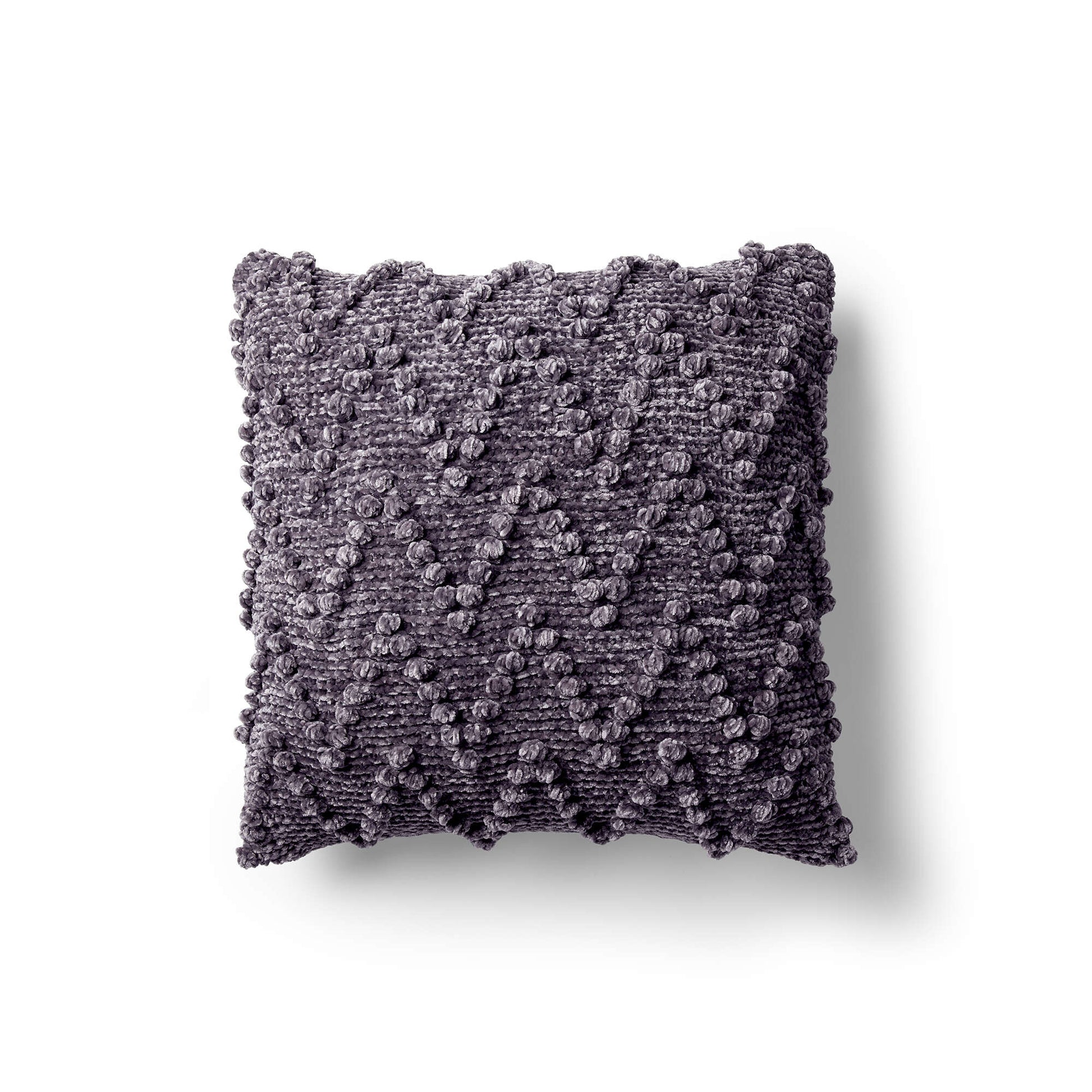 Free Bernat Chevron Bobble Velvet Pillow Knit Pattern