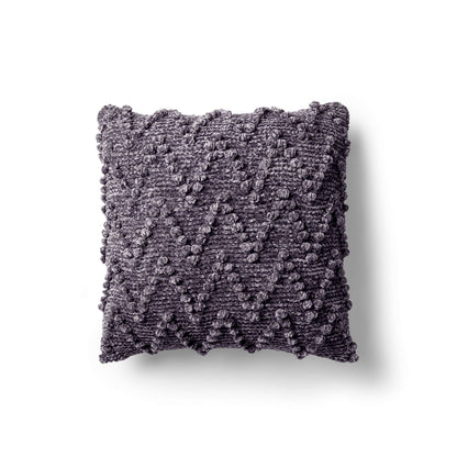 Bernat Chevron Bobble Velvet Pillow Knit Knit Pillow made in Bernat Velvet yarn