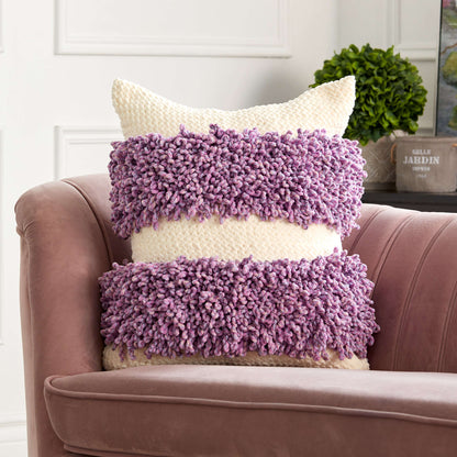 Bernat Loopy Stripes Crochet Pillow Crochet Jacket made in Bernat Softee Chunky yarn