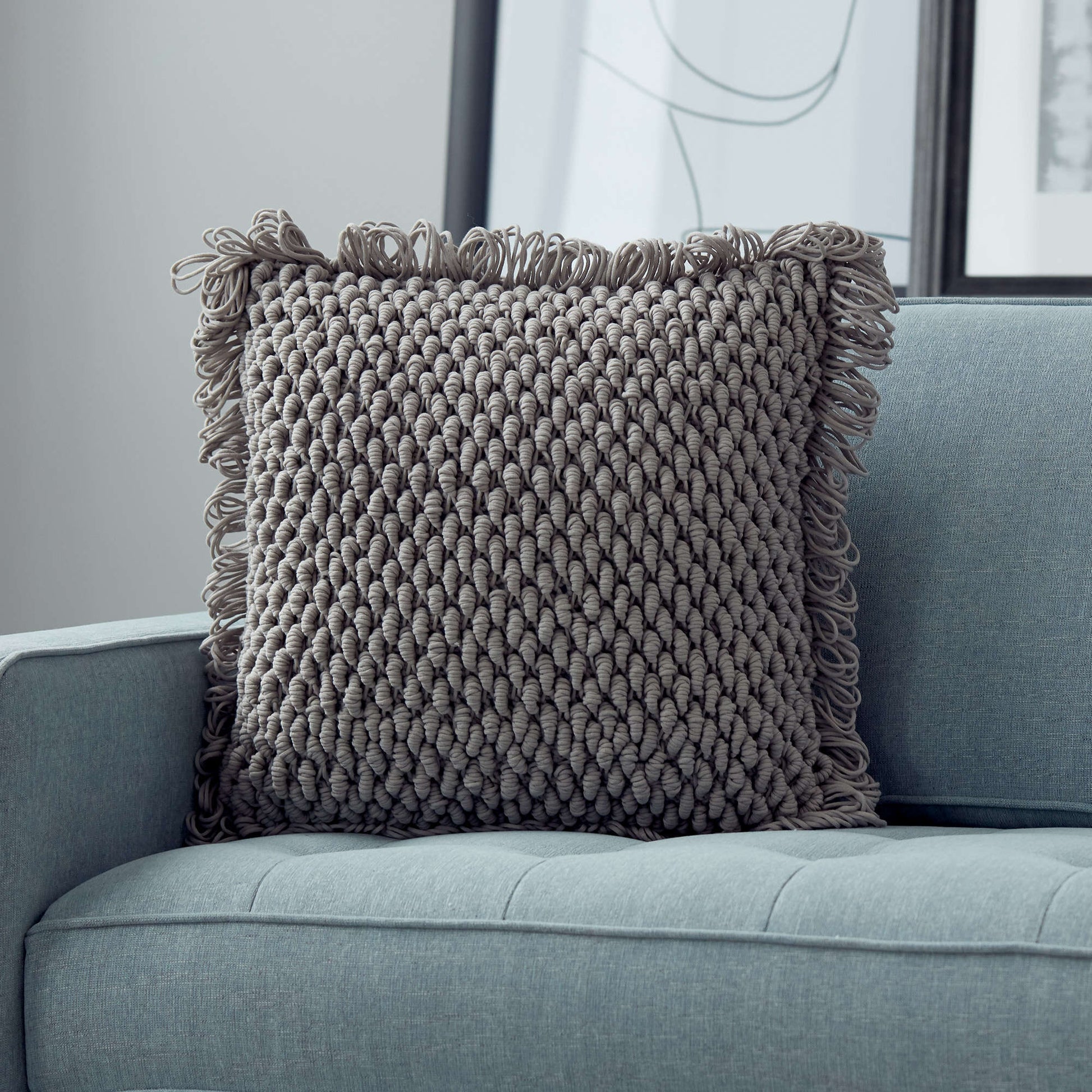 Free Bernat Bullion Loop Crochet Pillow Pattern