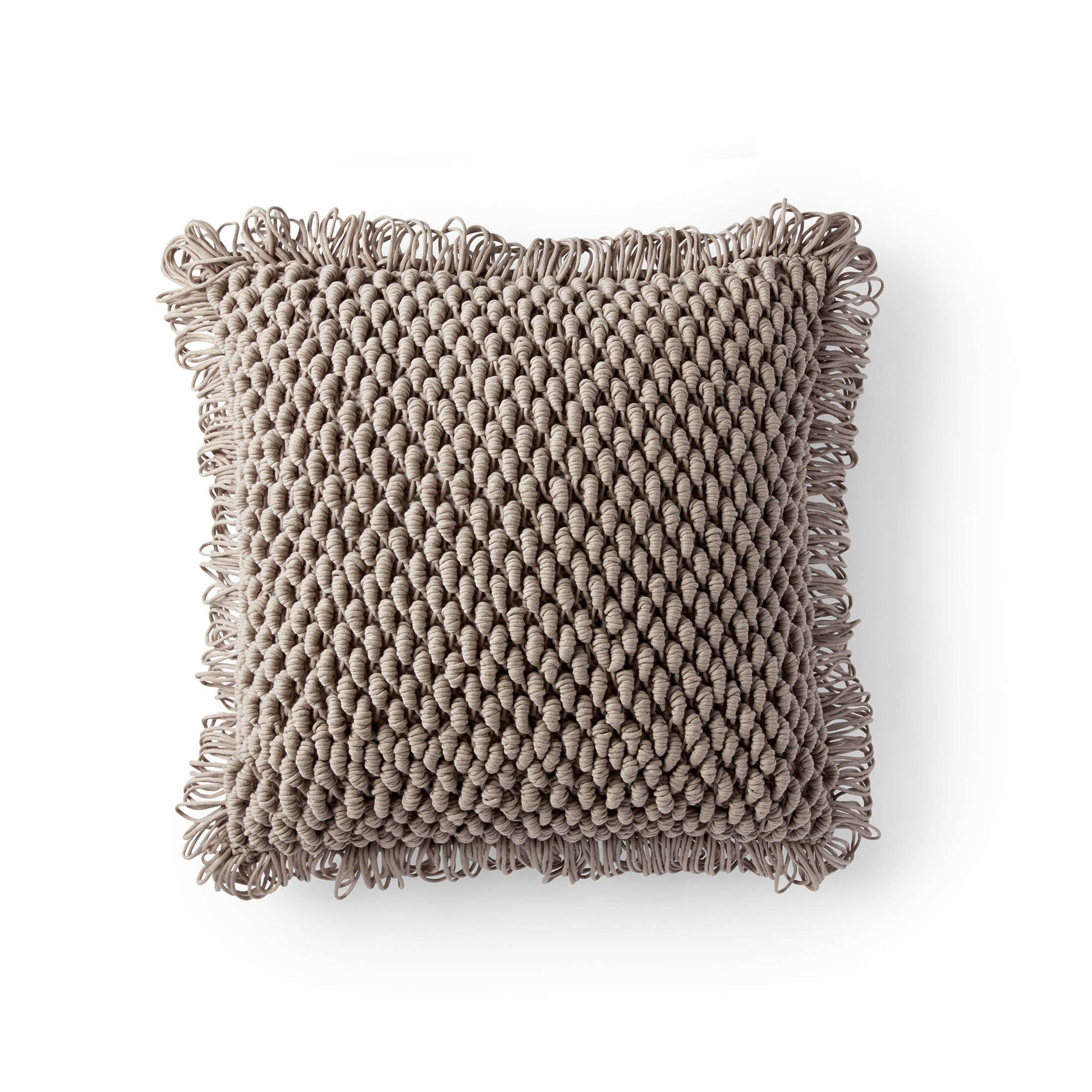 Bernat Bullion Loop Crochet Pillow Crochet Sweater made in Bernat Maker Home Dec yarn