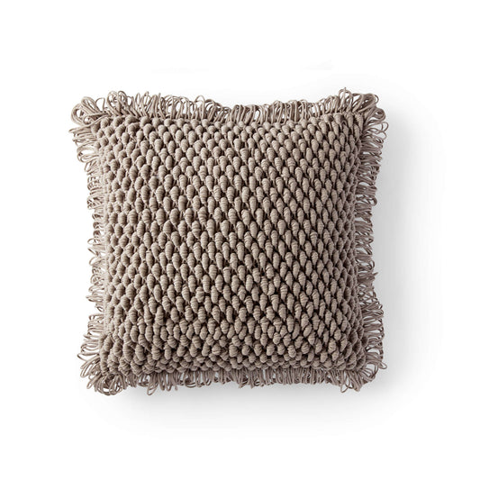 Bernat Bullion Loop Crochet Pillow Pattern Tutorial Image