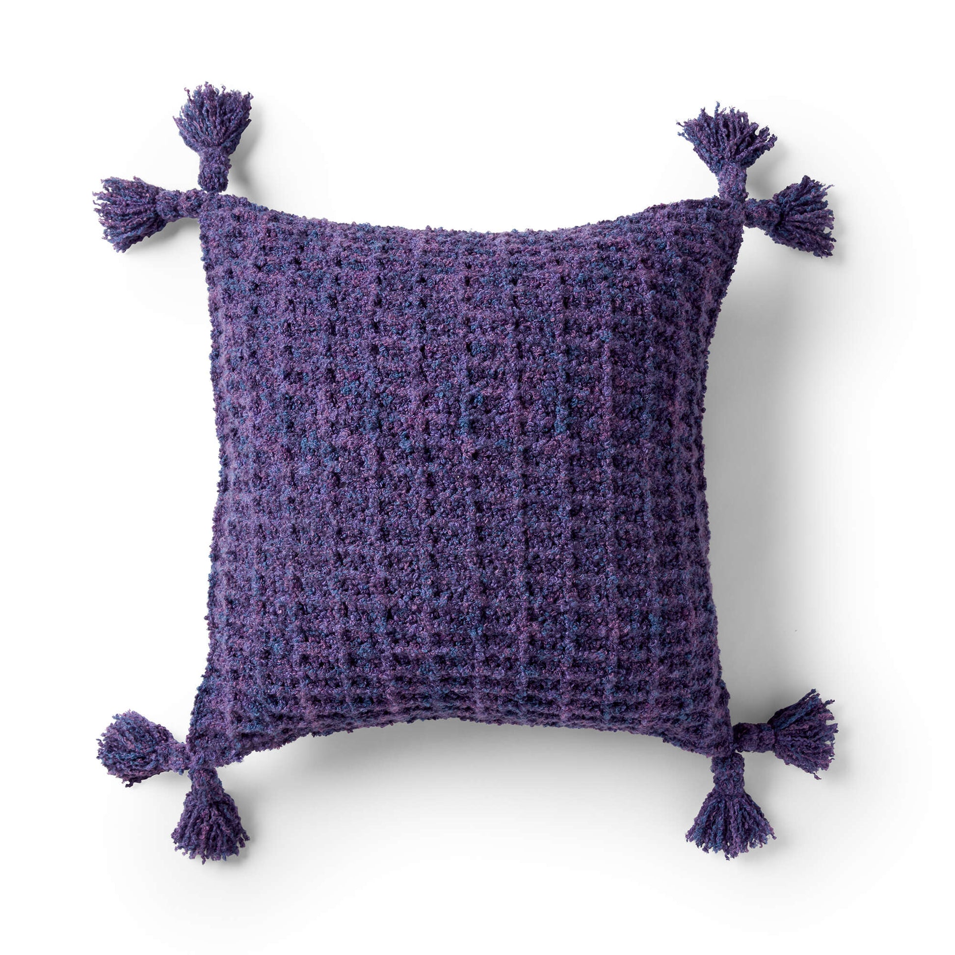 Free Bernat Woven Waffles Crochet Pillow Pattern