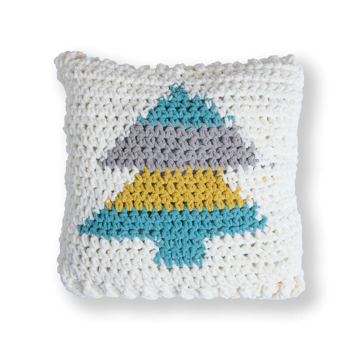 Crochet Pillow made in Bernat Blanket yarn