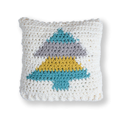 Bernat Cozy Crochet Tree Pillow Crochet Pillow made in Bernat Blanket yarn