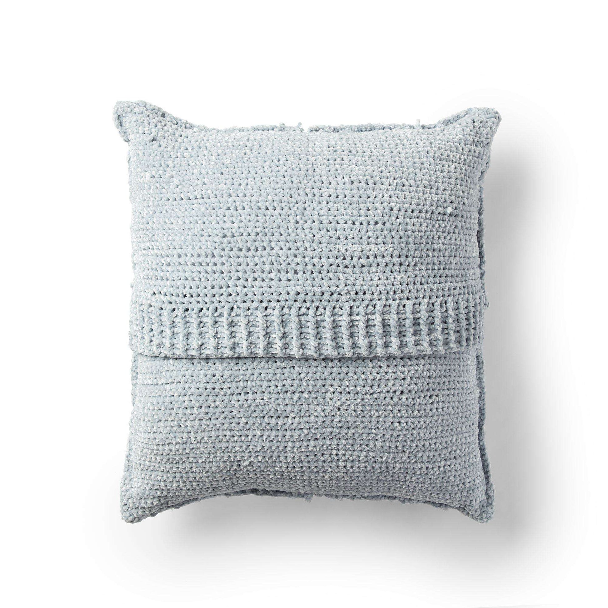 Free Bernat Swirling Textures Crochet Pillow Pattern