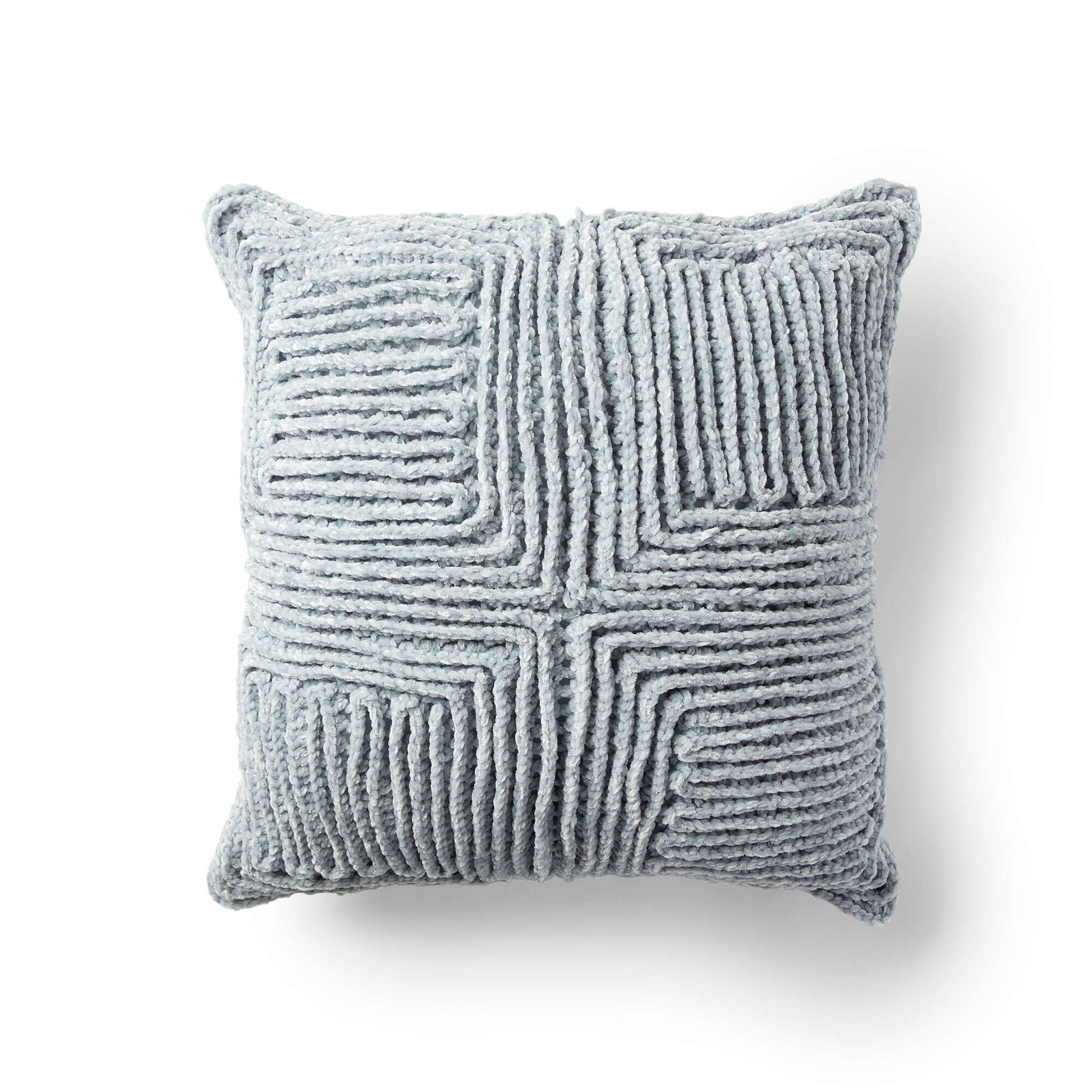 Free Bernat Swirling Textures Crochet Pillow Pattern
