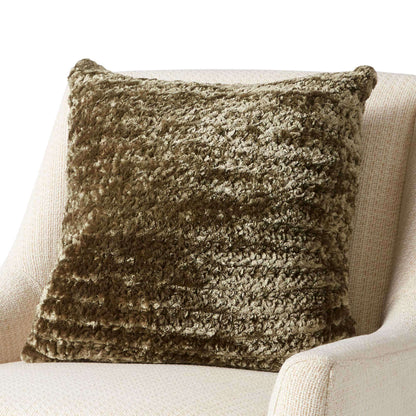 Bernat Corded Rib Crochet Pillow Crochet Pillow made in Bernat Velvet Plus yarn
