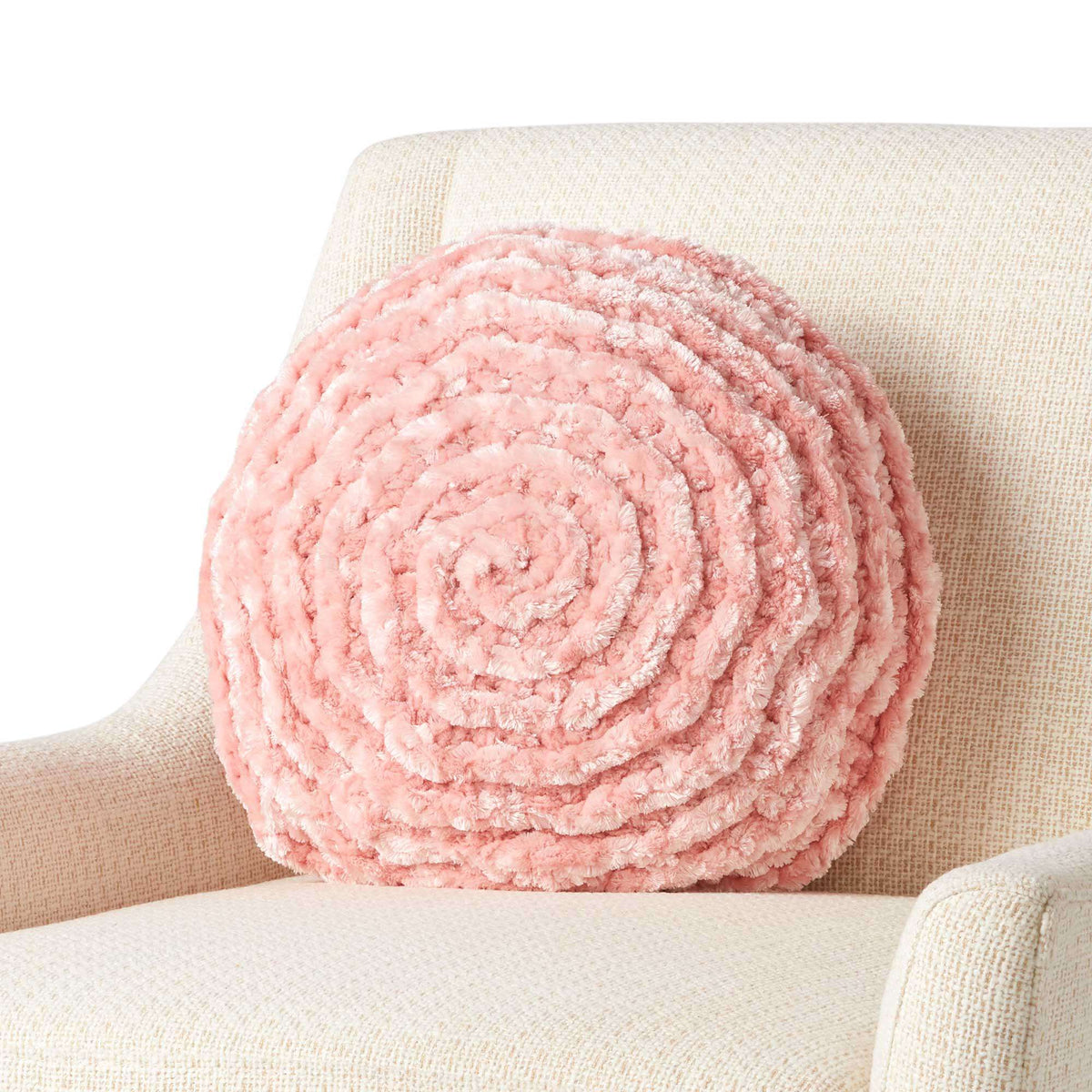 Crochet Pillow made in Bernat Velvet Plus yarn