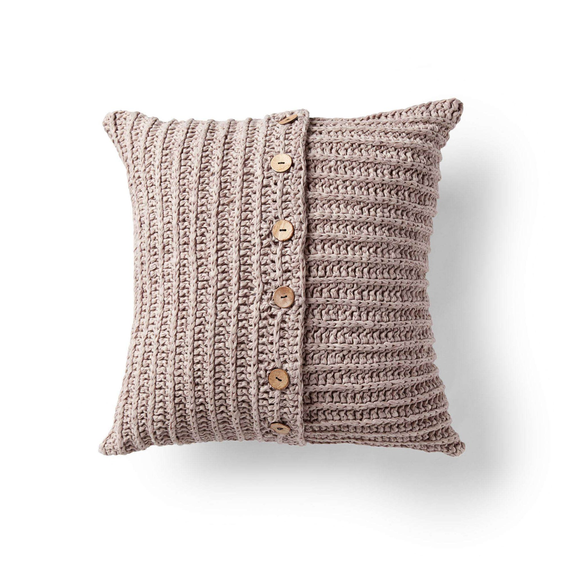 Free Bernat Ridged Birch Crochet Pillow Pattern