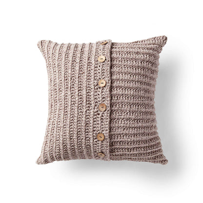 Bernat Ridged Crochet Pillow - 2358 Crochet Pillow made in Bernat Suede-ish yarn