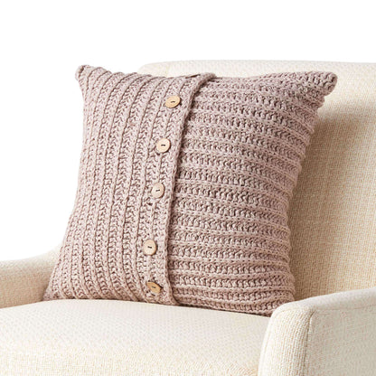 Bernat Ridged Crochet Pillow - 2358 Crochet Pillow made in Bernat Suede-ish yarn