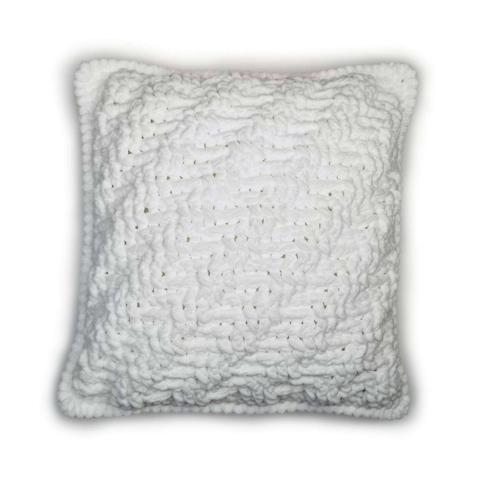 Free Bernat Diagonal Stripes And Texture Crochet Pillow Pattern