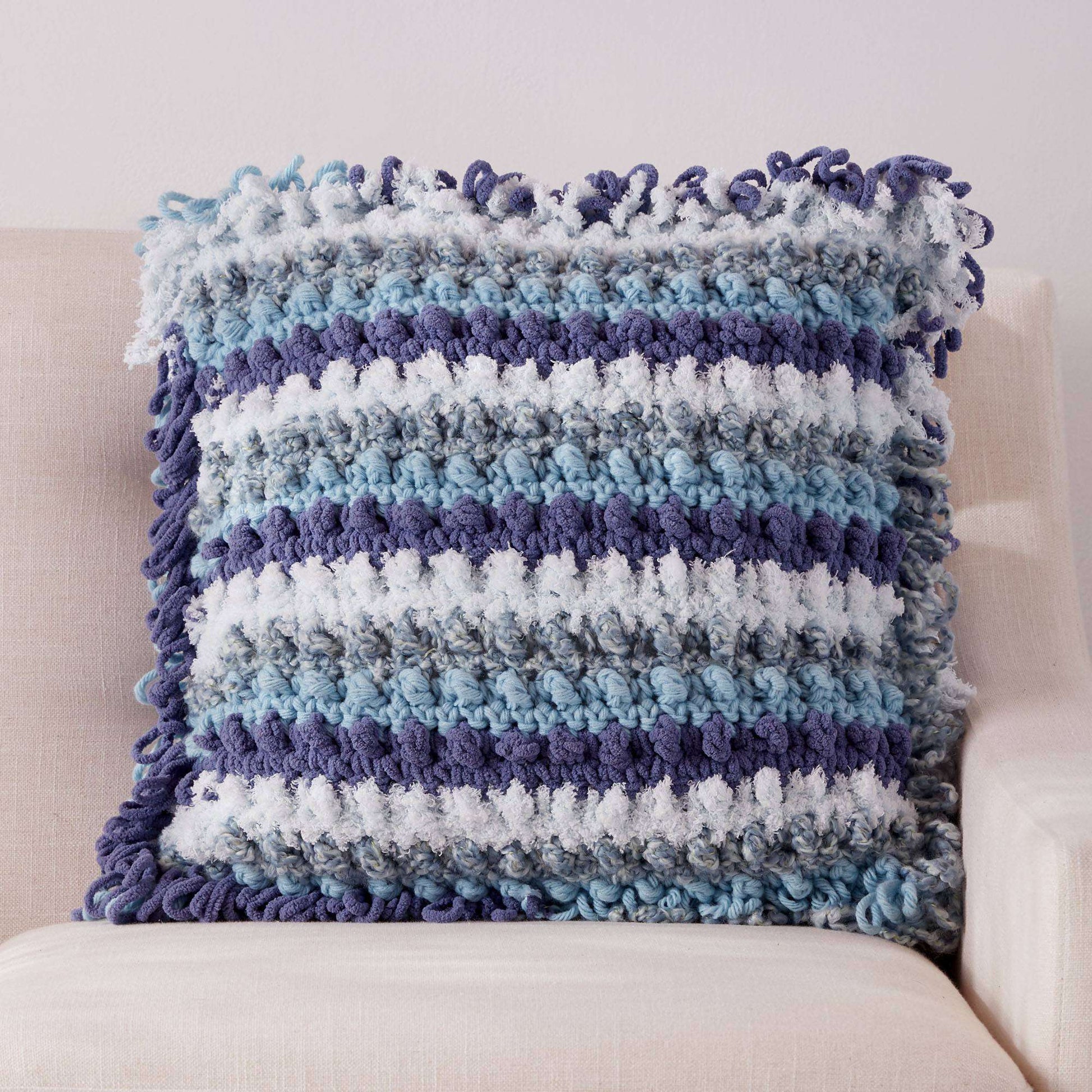 Free Bernat Texture Festival Crochet Pillow Pattern