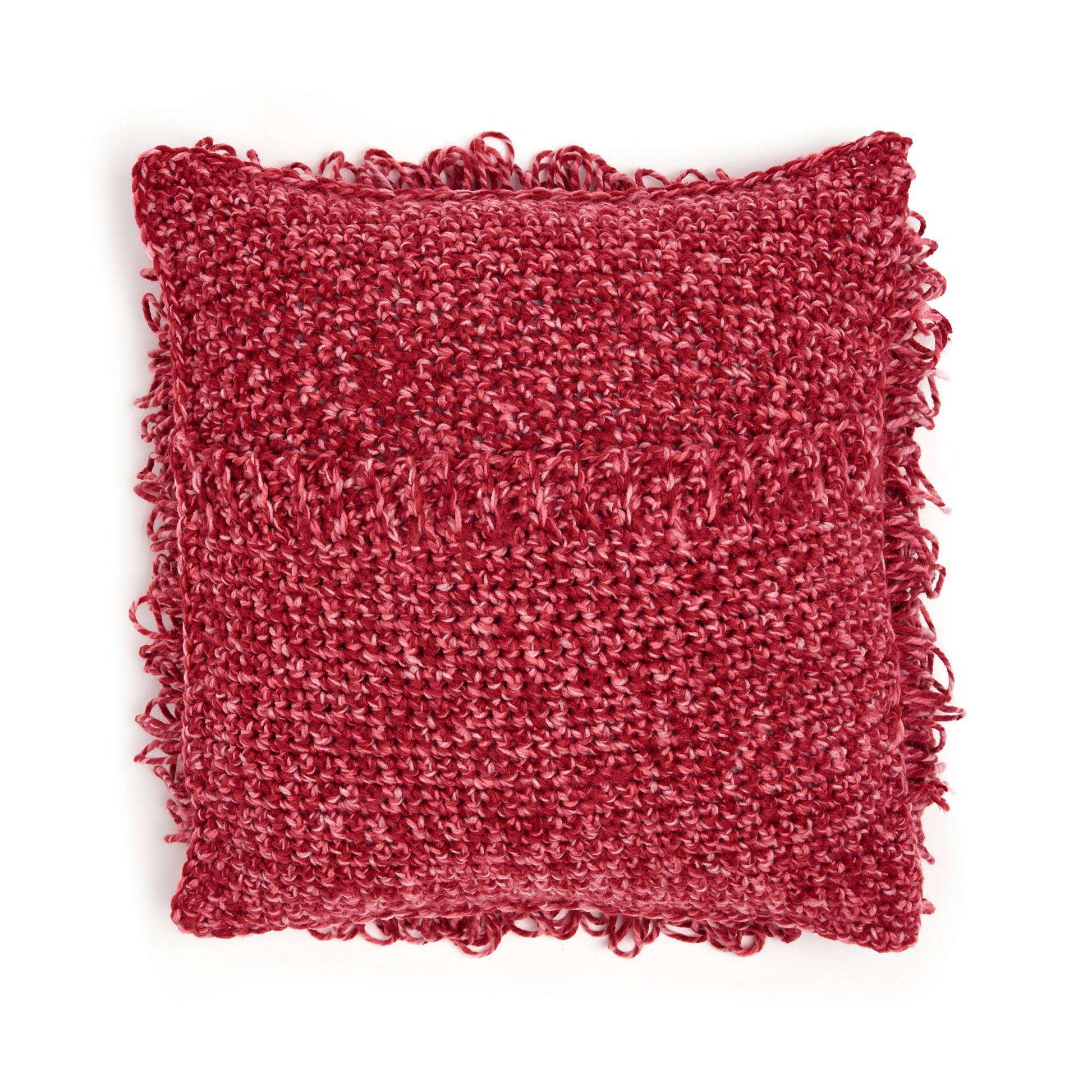 Free Bernat A Little Bit Loopy Crochet Pillow Pattern