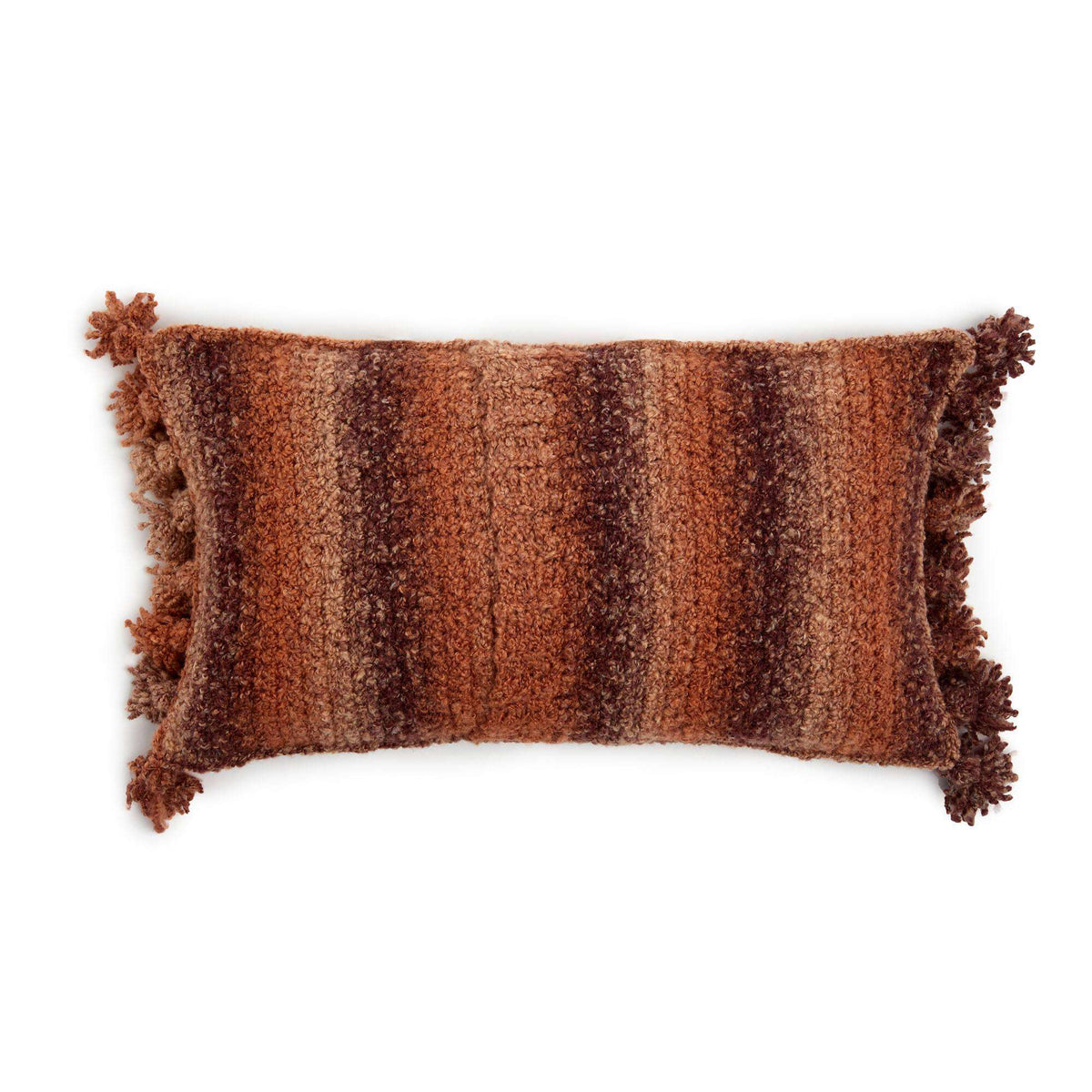 Crochet Pillow made in Bernat Toasty yarn