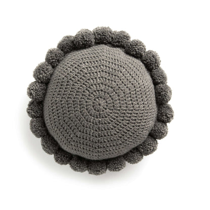 Bernat Pompom Ring Crochet Pillow Tigerlily