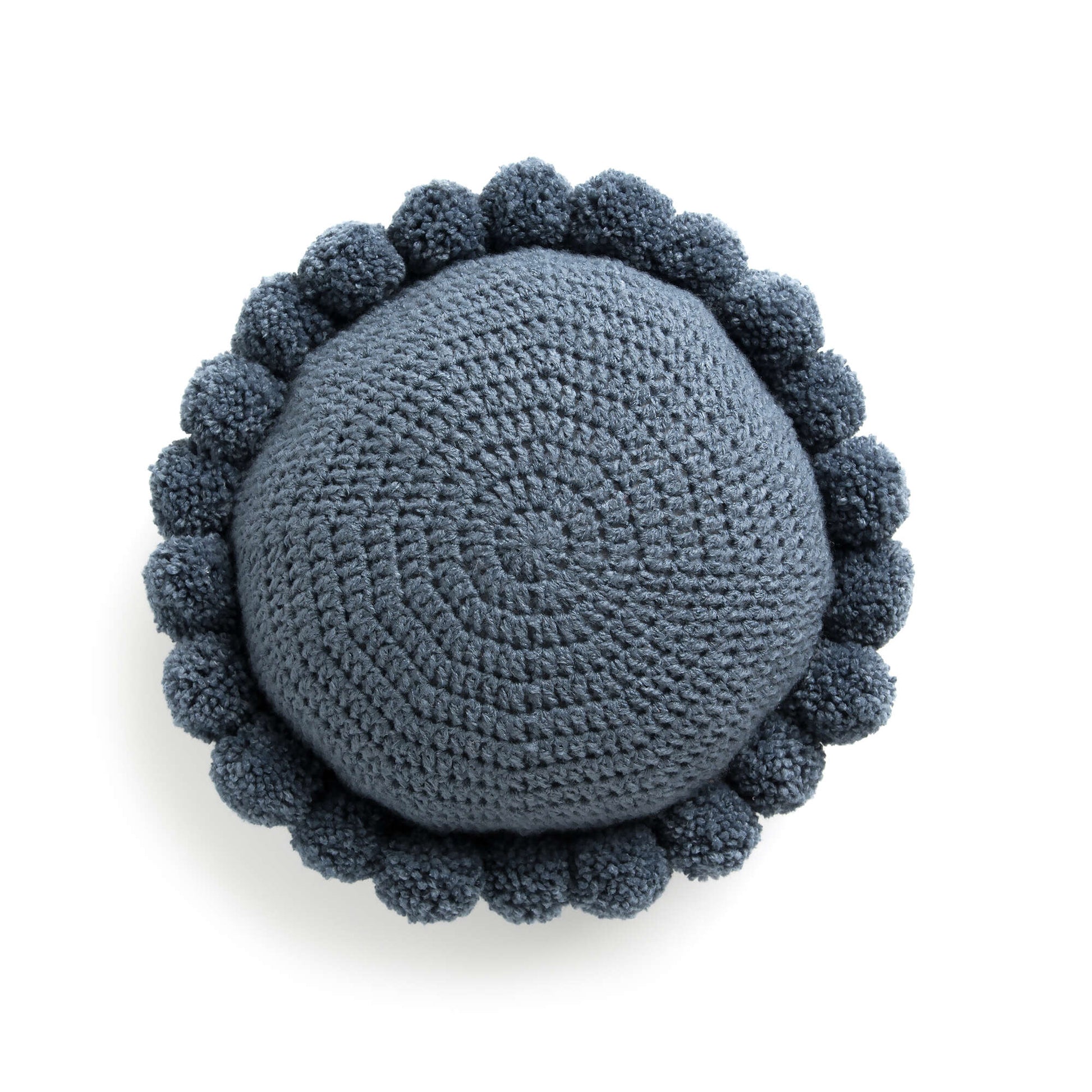 Free Bernat Pompom Ring Crochet Pillow Pattern