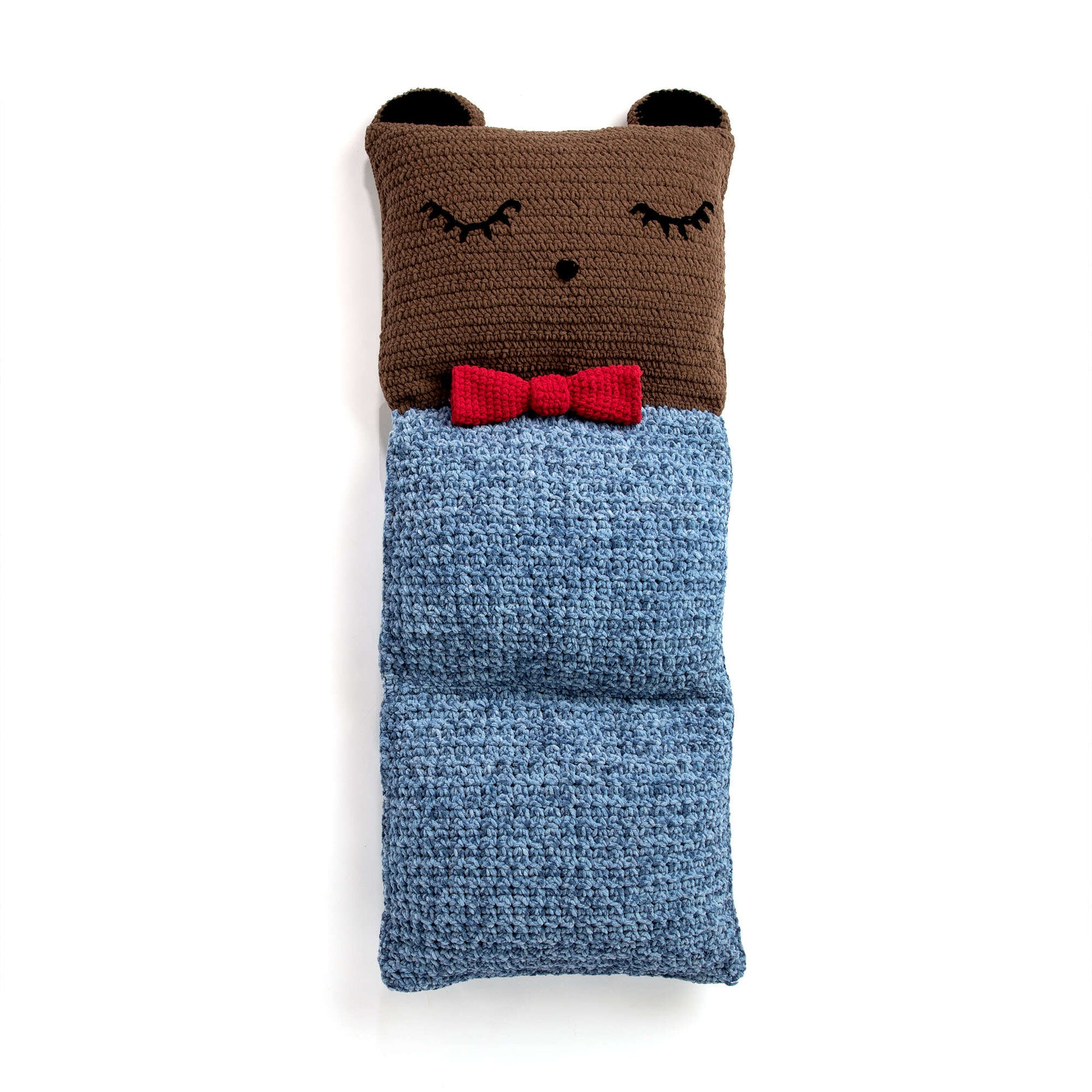 Bernat Bear-y Comfy Crochet Floor Pillow Crochet Pillow made in Bernat Baby Blanket yarn