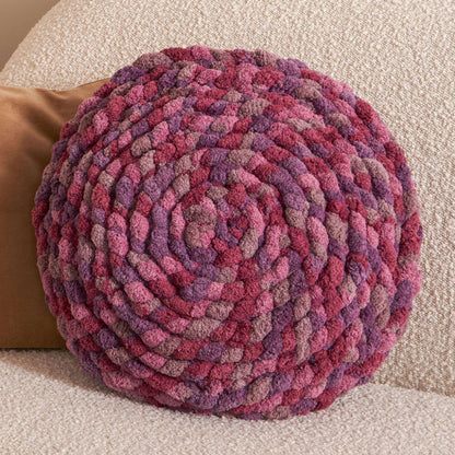 Bernat Big Slip Round Pillow Crochet Crochet Pillow made in Bernat Blanket Extra Thick yarn