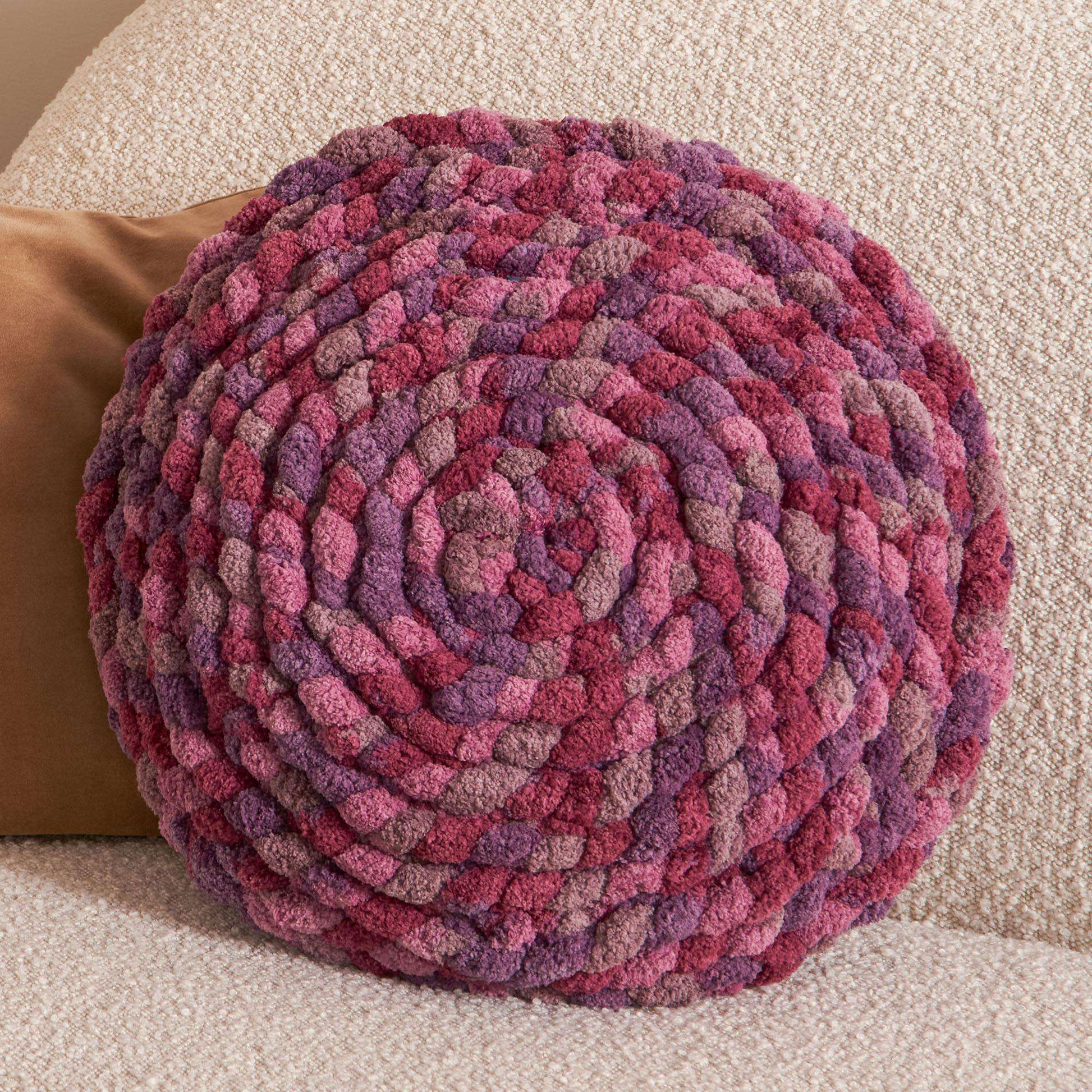 Bernat Big Slip Round Pillow Yarnspirations
