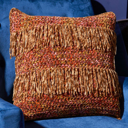 Bernat Oh the Drama Crochet Pillow Crochet Pillow made in Bernat Velvet Twist yarn