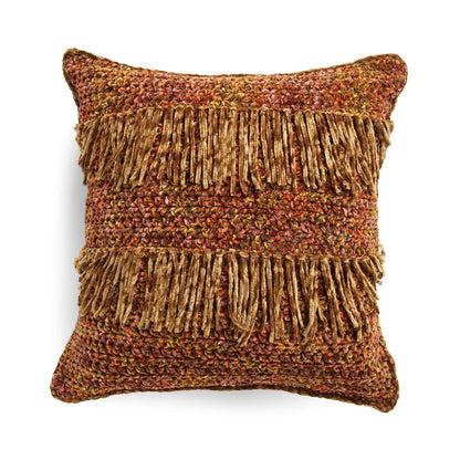 Bernat Oh the Drama Crochet Pillow Crochet Pillow made in Bernat Velvet Twist yarn