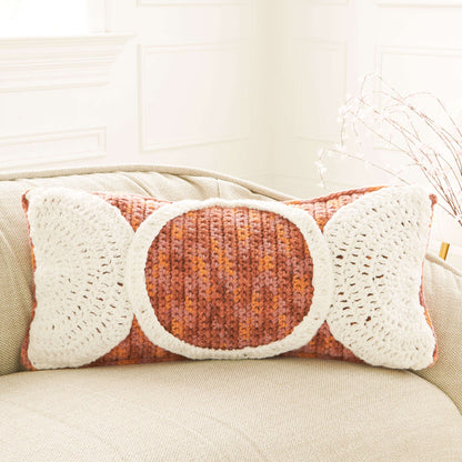 Bernat Circle the Moon Crochet Pillow Crochet Pillow made in Bernat Forever Fleece yarn
