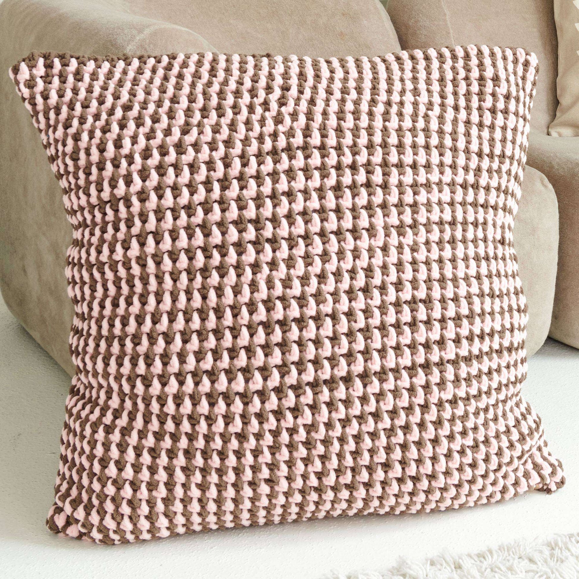 Free Bernat Crochet Granite Stitch Pillow Cover Pattern