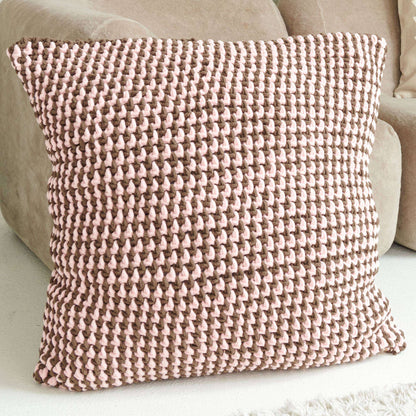 Bernat Crochet Granite Stitch Pillow Cover Crochet Pillow made in Bernat Blanket yarn
