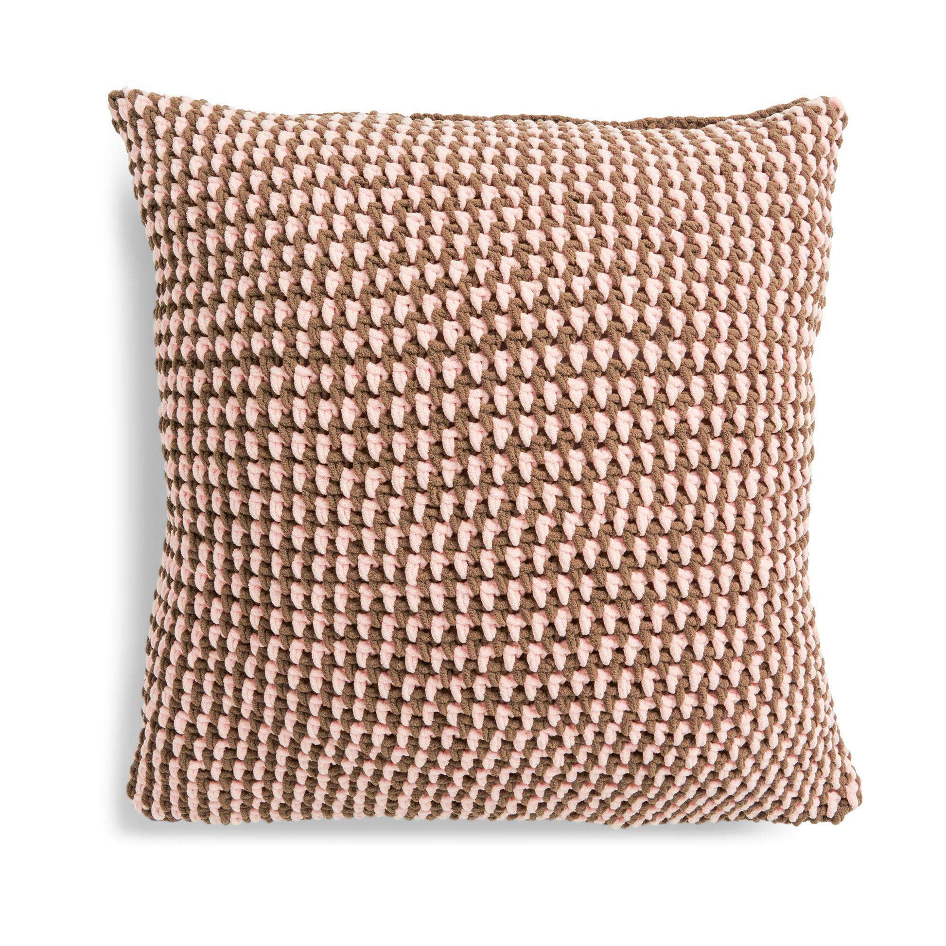 Free Bernat Crochet Granite Stitch Pillow Cover Pattern