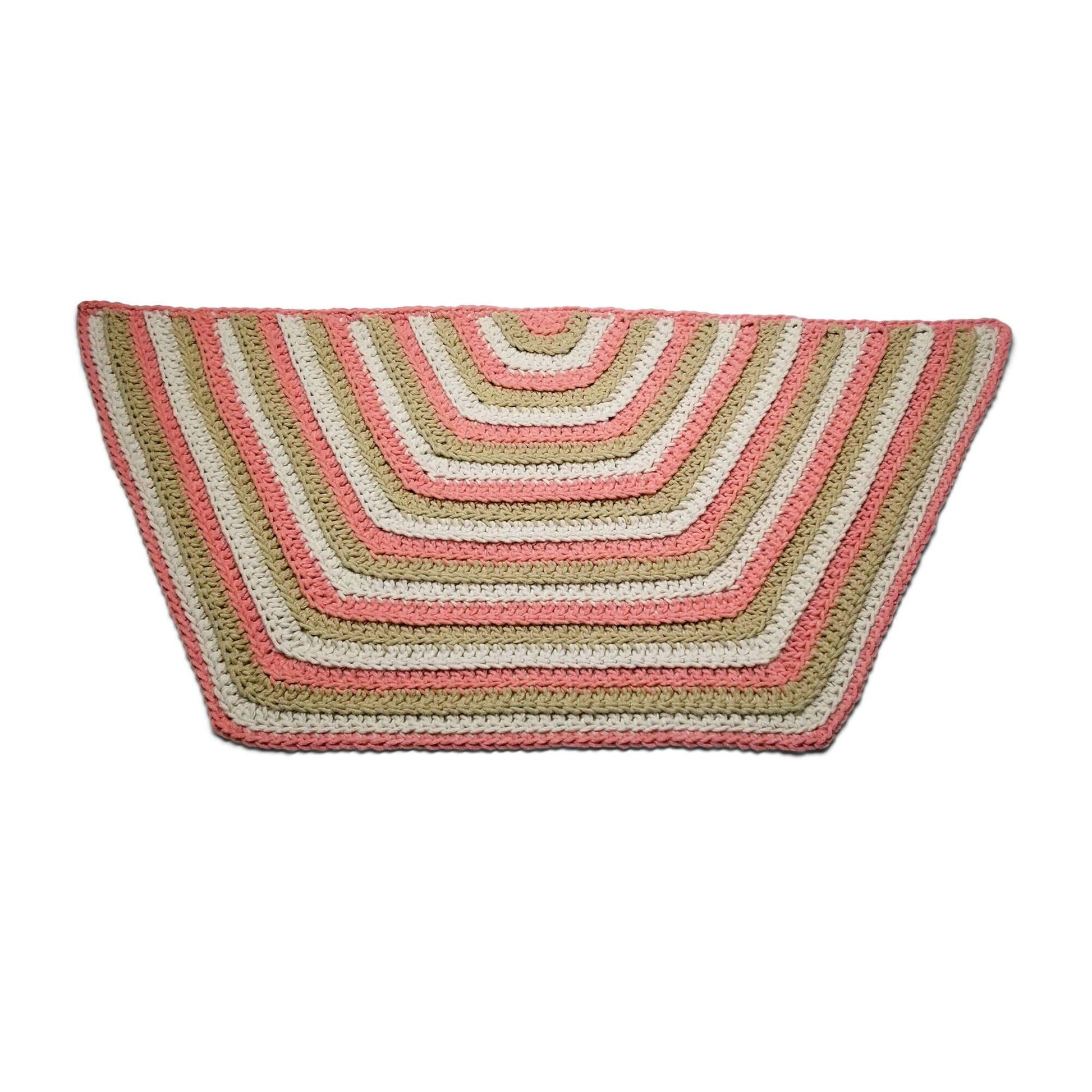 Free Bernat Crochet Softly Striped Hexagon Rug Pattern