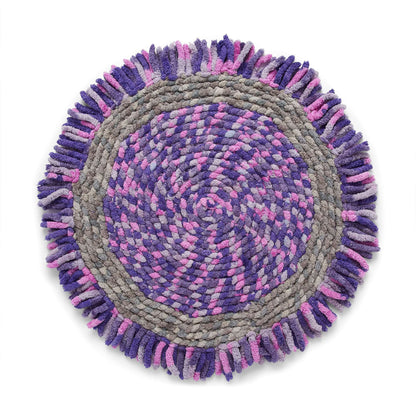 Bernat Round And Round Crochet Color Block Rug Crochet Rug made in Bernat Blanket Extra Thick yarn