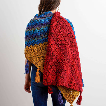Bernat Crochet Cozy Blanket Scarf Crochet Blanket made in Bernat Wavelength yarn