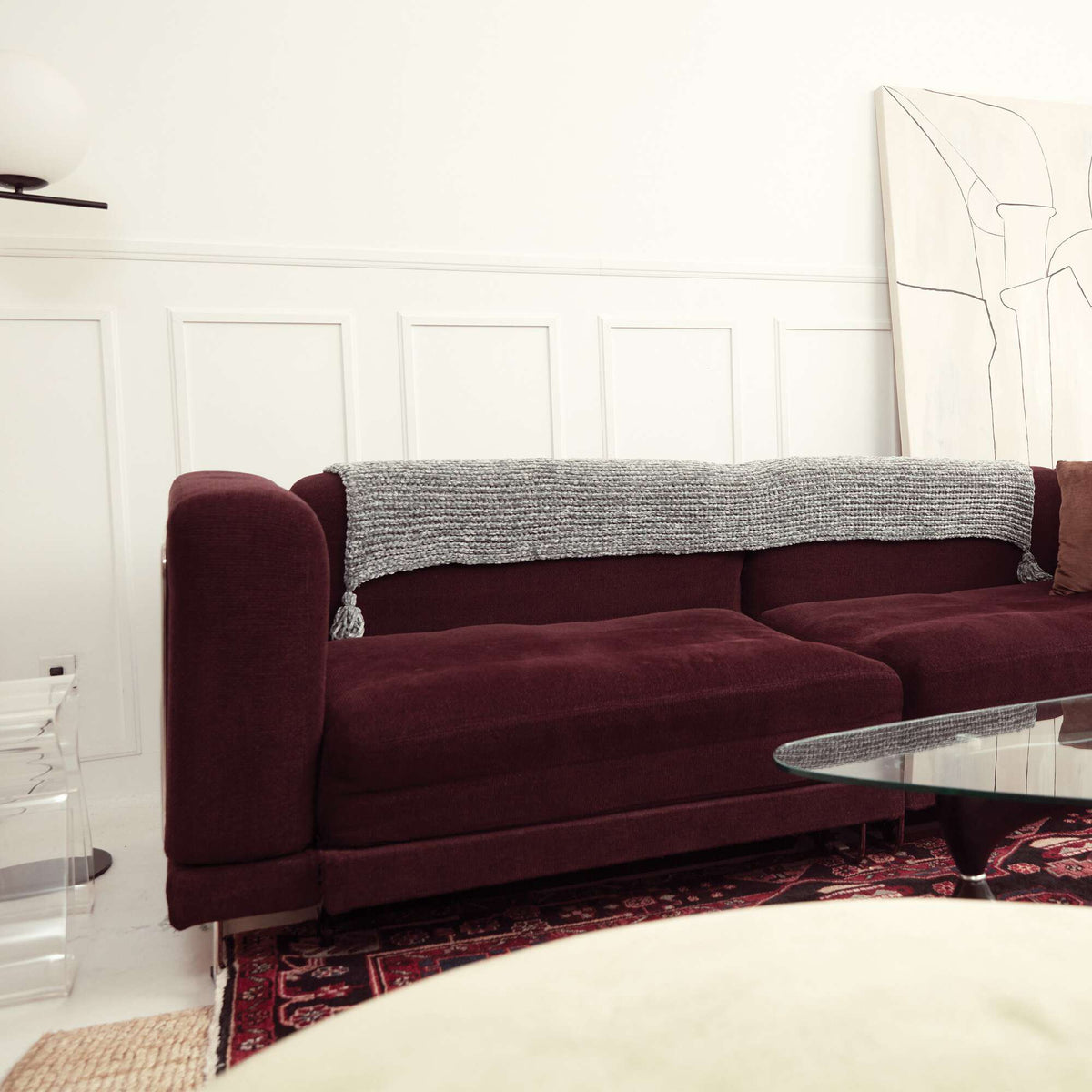 Crochet Blanket made in Bernat Velvet yarn