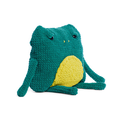 Bernat Fiona The Frog Crochet Pillow Crochet Toy made in Bernat Blanket yarn
