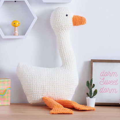 Bernat Silly Goose To Crochet Crochet Toy made in Bernat Blanket yarn