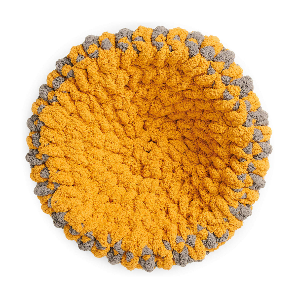 Crochet Pet Bed made in Bernat Blanket Extra Thick yarn