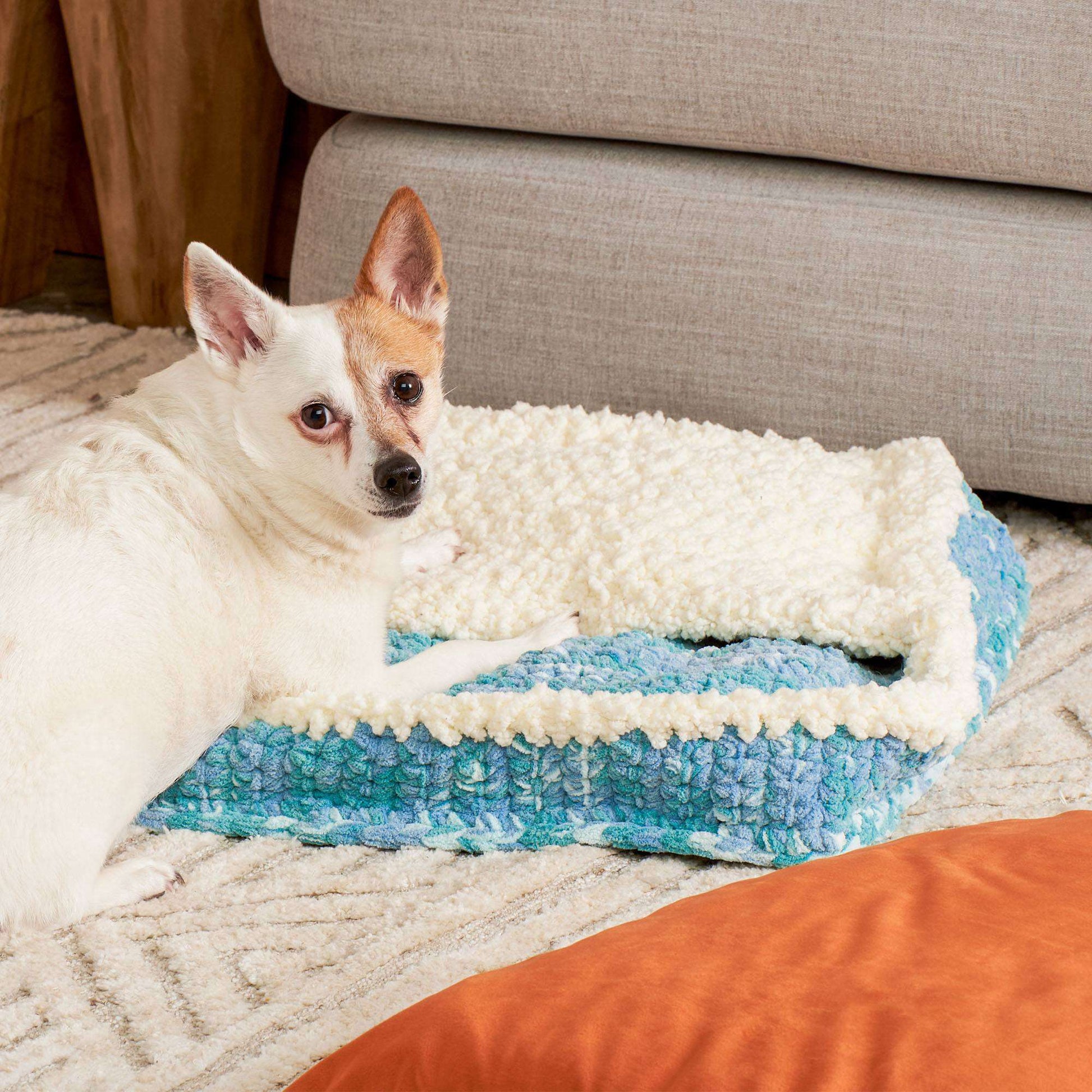Free Bernat Crochet Pocket Pet Bed Pattern