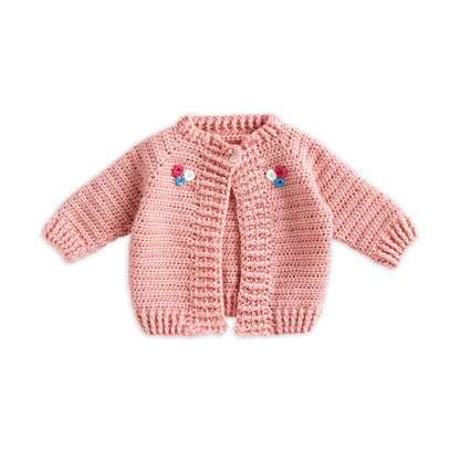 Bernat Embroidered Crochet Baby Cardigan All Variants