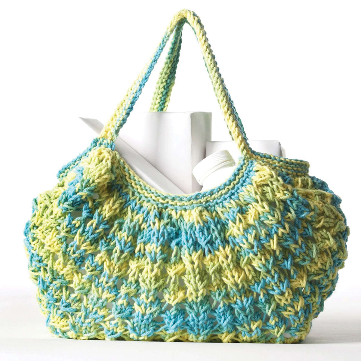 Knit Bag made in Bernat Handicrafter Cotton yarn