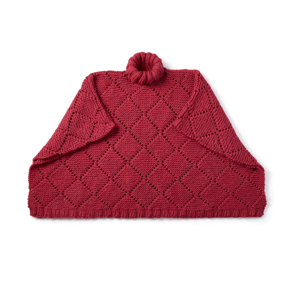 Knit Poncho made in Bernat Roving yarn