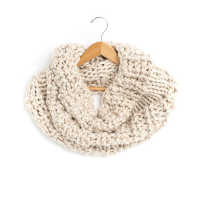 Bernat Knit Shaker Rib Great Cowl Knit Cowl made in Bernat Mega Bulky yarn