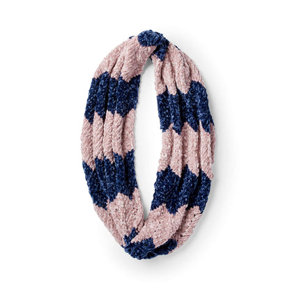 Bernat Knit Chevron Cowl Knit Cowl made in Bernat Velvet yarn