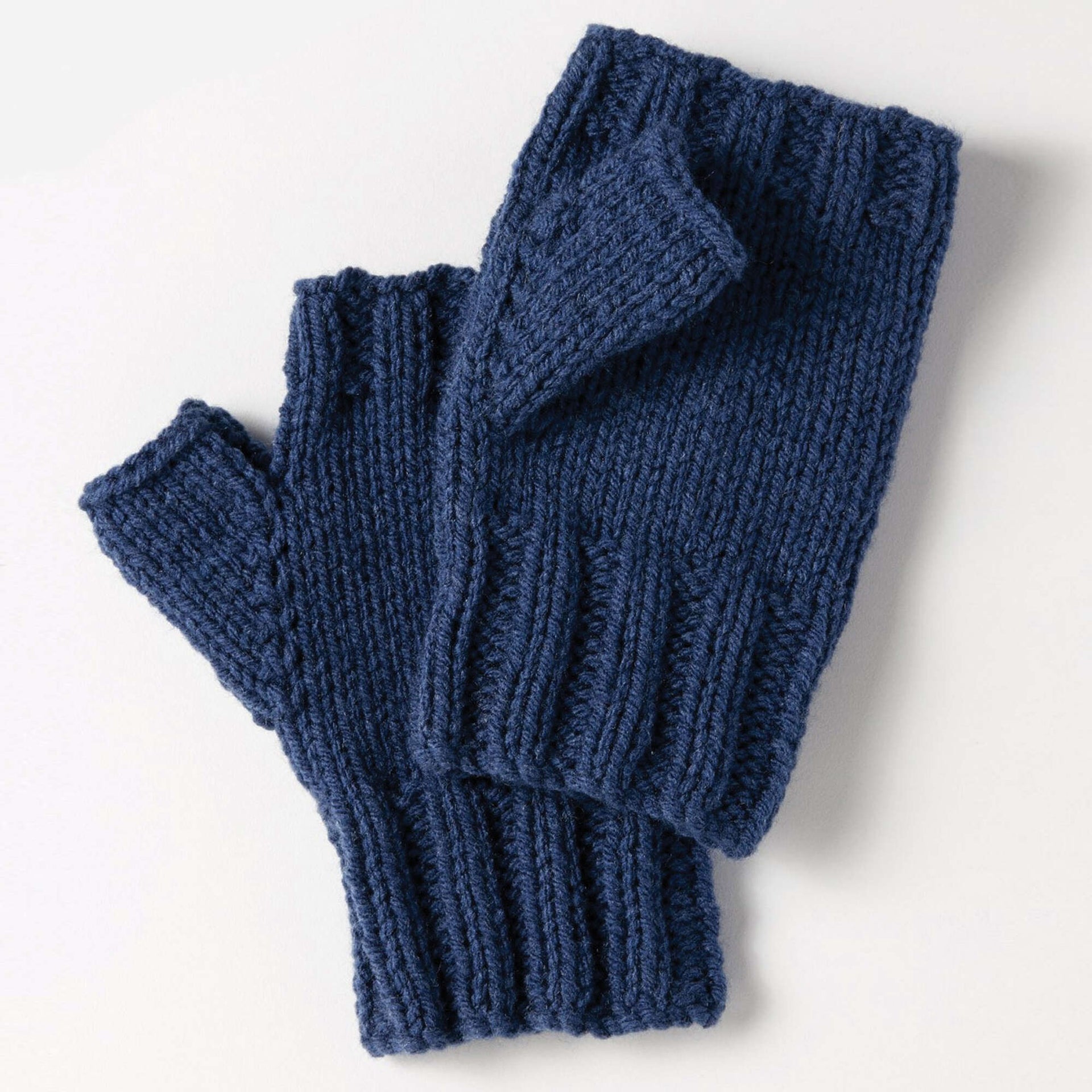 Bernat Knit Fingerless Gloves Pattern