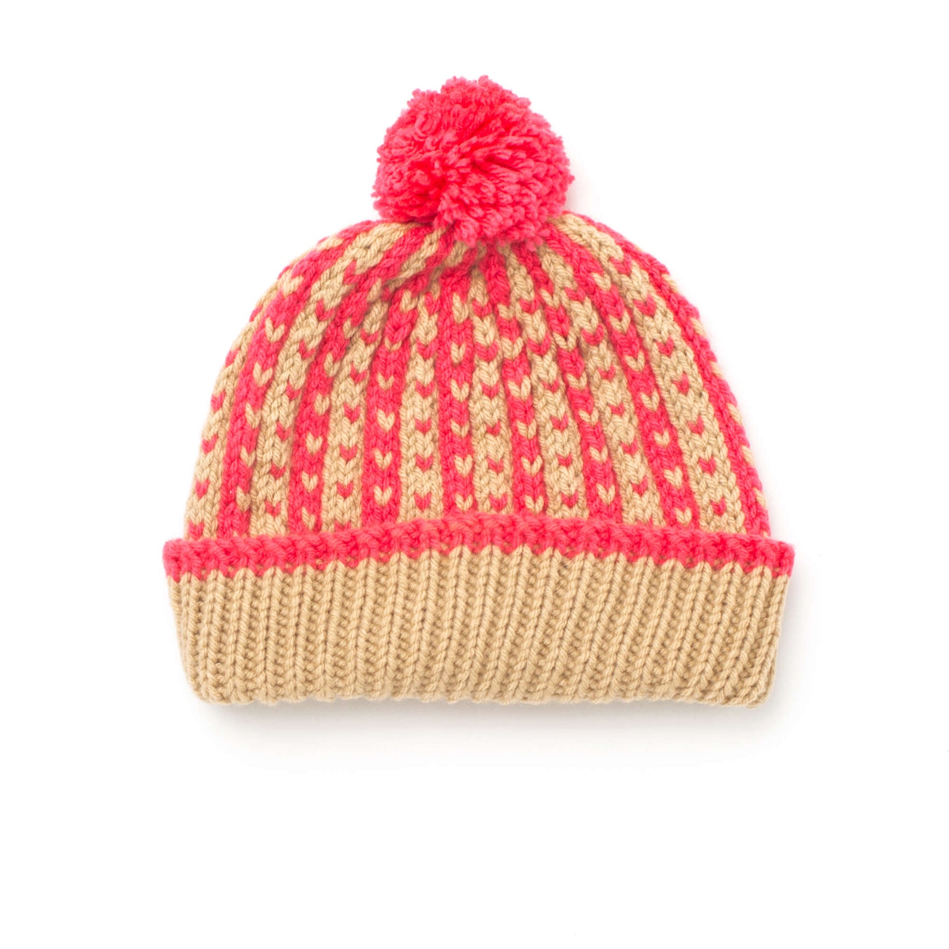 Bernat Winter Weekend Hat Knit Hat made in Bernat Super Value yarn